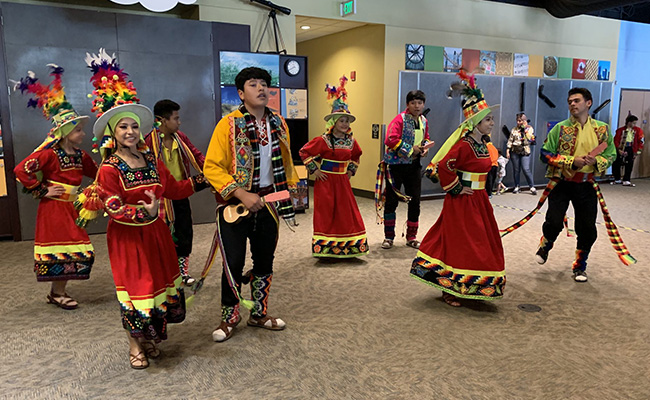 Performers of other cultures on world connections day