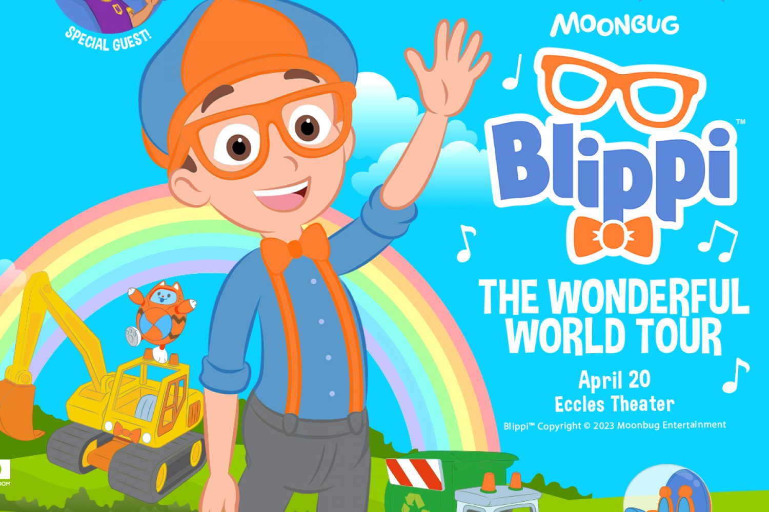 Donate to win Free Tickets to see Blippi on 4/20 The Wonderful World Tour