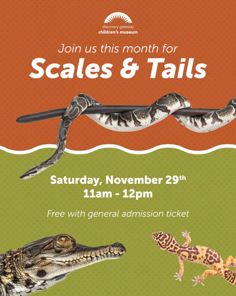 Join us at Discovery Gateway Children's Museum in downtown Salt Lake City during Thanksgiving weekend for a fun family and kid friendly reptile show and event that is sure to be a highlight of spending family time together this holiday season.